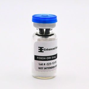 FOX04-DRI 5mg vial on white background