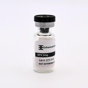 KPV 5mg vial on white background