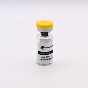 Selank 5mg vial on white background