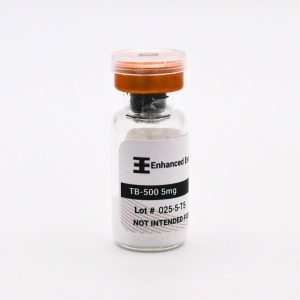TB-500 5mg vial on white background