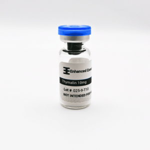 Thymalin 10mg vial on white background